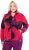 Ulla Popken Abstract Print Zip Fleece Jacket Pink Berry - Jakas - 