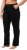 Ulla Popken Bootcut Elastic Waist Cotton French Terry Sport Pants Black - Džinsi & Bikses Lielos Izmēros – Plus Size - 