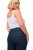 Ulla Popken Denim Look All Elastic Pocket Sienna Jeggings Blue Denim - Bikses - Lielo izmēru bikses sievietēm