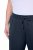 Ulla Popken Basic Drawstring Elastic Waist Cotton Blend Joggers Navy - Bikses - Lielo izmēru bikses sievietēm