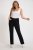 Ulla Popken Basic Mony Tapered Leg Stretch Pants Black - Džinsi & Bikses Lielos Izmēros – Plus Size - 