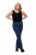 Ulla Popken Mony Elastic Waist Zip Pocket Jeans Blue Denim - Džinsi - Sieviešu džinsi lielos izmēros