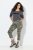 Ulla Popken Camo Boyfriend Pants Olive Grey - Bikses - Lielo izmēru bikses sievietēm