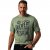 JP1880 T-Shirt Short Sleeve Chest Print Eucalyptus Green - T-krekli - T-krekli - 2XL-14XL