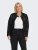Only Carmakoma Robber Leather Jacket Black - Ādas jakas - 