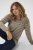 Kaffe Curve Linia Boatneck Pullover Morel Melange with Silver Lurex - Adīti džemperi - 