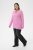 Kaffe Curve Emilia Pullover Pink Power Melange - Adīti džemperi - 