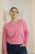 Kaffe Curve Emilia Pullover Pink Power Melange - Adīti džemperi - 