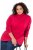 Ulla Popken Basic Long Sleeve Slim Fit Turtleneck Red - Džemperi un džemperi ar kapuci - Mīksti džemperi un jakas