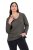 Ulla Popken Back To Basics V-Neck Relaxed Fit Cotton Tee Graphite Grey - T-krekli - Sieviešu T-krekli