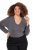 Ulla Popken Back To Basics V-Neck Relaxed Fit Cotton Tee Graphite Grey - T-krekli - Sieviešu T-krekli