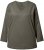 Ulla Popken Back To Basics V-Neck Relaxed Fit Cotton Tee Olive - T-krekli - 