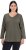 Ulla Popken Back To Basics V-Neck Relaxed Fit Cotton Tee Olive - T-krekli - 