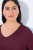 Ulla Popken Back To Basics V-Neck Relaxed Fit Cotton Tee Dark Berry - T-krekli - Sieviešu T-krekli