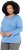 Ulla Popken Back To Basics V-Neck Relaxed Fit Cotton Tee Light Cornflower - T-krekli - 
