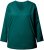 Ulla Popken Back To Basics V-Neck Relaxed Fit Cotton Tee Teal Green - T-krekli - 