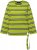 Ulla Popken Striped Hem Long Sleeve Tee Apple Green - Apdrukāti T-krekli sievietēm - 