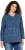 Ulla Popken Geometric Print 3/4 Sleeve Pleated Tee Navy Blue - Apdrukāti T-krekli sievietēm - 