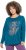 Ulla Popken Inverted Seam Long Sleeve Graphic Tee Teal - Apdrukāti T-krekli sievietēm - 