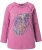 Ulla Popken Inverted Seam Long Sleeve Graphic Tee Dark Rose - Apdrukāti T-krekli sievietēm - 