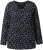 Ulla Popken Allover Printed Long Sleeve Tee Black - Apdrukāti T-krekli sievietēm - 