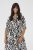 Kaffe Curve Alia Shirt Dress Black Chalk Animal - Midi kleitas - 