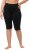 Ulla Popken Stretch Knit Bike Shorts Black - Džinsi & Bikses Lielos Izmēros – Plus Size - 