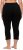 Ulla Popken Basic Stretch Knit Capris Black - Džinsi & Bikses Lielos Izmēros – Plus Size - 