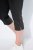 Ulla Popken Bengaline Elastic Waist Stretch Capri Pants Black - Auduma bikses - Platās auduma bikses sievietēm