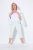 Ulla Popken Bengaline Elastic Waist Stretch Capri Pants Snow White - Bikses - Lielo izmēru bikses sievietēm