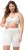 Ulla Popken Lace Hem Stretch Viscose Knit Bicycle Length Lounge Shorts White - Džinsi & Bikses Lielos Izmēros – Plus Size - 