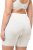 Ulla Popken Lace Hem Stretch Viscose Knit Bicycle Length Lounge Shorts White - Džinsi & Bikses Lielos Izmēros – Plus Size - 