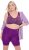 Ulla Popken Lace Hem Stretch Viscose Knit Bicycle Length Lounge Shorts Purple - Džinsi & Bikses Lielos Izmēros – Plus Size - 