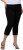 Ulla Popken Mony Stretch Capri Pants Black - Džinsi & Bikses Lielos Izmēros – Plus Size - 