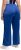 Ulla Popken Snap Placket Side Seam Wide Leg Recycled Polyester Knit Joggers Blue - Džinsi & Bikses Lielos Izmēros – Plus Size - 