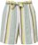 Ulla Popken Striped Wide Leg Elastic Waistband Shorts White - Džinsi & Bikses Lielos Izmēros – Plus Size - 