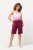 Ulla Popken Frayed Hemline Elastic Waistband Bermuda Shorts Purple - Šorti - Sieviešu šorti lielos izmēros