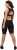 Ulla Popken Padded Cycling Zip Front Bodysuit Black - Džinsi & Bikses Lielos Izmēros – Plus Size - 