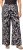 Ulla Popken Checkered Floral Elastic Waist Palazzo Paints Black - Džinsi & Bikses Lielos Izmēros – Plus Size - 