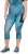 Ulla Popken Quick Dry Cropped Geometric Print Leggings Blue - Jakas - 