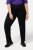 Ulla Popken Striped Elastic Waist Sweatpants Black - Džinsi & Bikses Lielos Izmēros – Plus Size - 