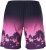 Ulla Popken Active Wide Leg Elastic Waist Palm Tree Pattern Mesh Shorts Black - Džinsi & Bikses Lielos Izmēros – Plus Size - 