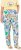 Ulla Popken Italy Print Elastic Waist Pants White - Džinsi & Bikses Lielos Izmēros – Plus Size - 