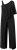 Ulla Popken Asymmetric Lace Panel Jumpsuit Black - Džinsi & Bikses Lielos Izmēros – Plus Size - 