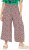 Ulla Popken Rose Wide Leg Elastic Waist Leopard Pattern Culottes White - Džinsi & Bikses Lielos Izmēros – Plus Size - 