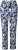 Ulla Popken Feather Print Elastic Waist Pants Blue - Džinsi & Bikses Lielos Izmēros – Plus Size - 