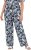 Ulla Popken Feather Print Elastic Waist Pants Blue - Džinsi & Bikses Lielos Izmēros – Plus Size - 