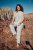 Ulla Popken Mosaic Print Elastic Waist Pants White - Džinsi & Bikses Lielos Izmēros – Plus Size - 