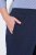 Ulla Popken Textured Elastic Waist Cropped Pants Navy - Bikses - Lielo izmēru bikses sievietēm