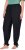 Ulla Popken Quick Drying Split Leg Elastic Waist Joggers Black - Džinsi & Bikses Lielos Izmēros – Plus Size - 